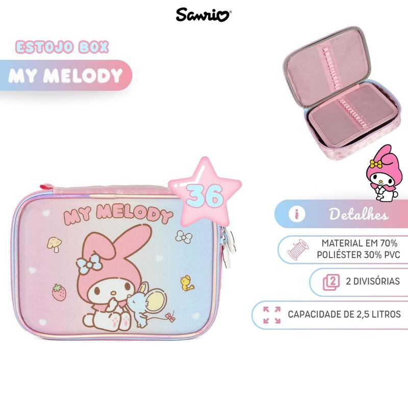 ★y-melody★6本セット Estojo Box Escolar My Melody 36 Pens Sanrio Original Luxcel